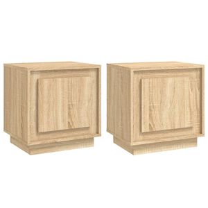 vidaXL Nočna omarica 2 kosa sonoma hrast 44x35x45 cm inženirski les