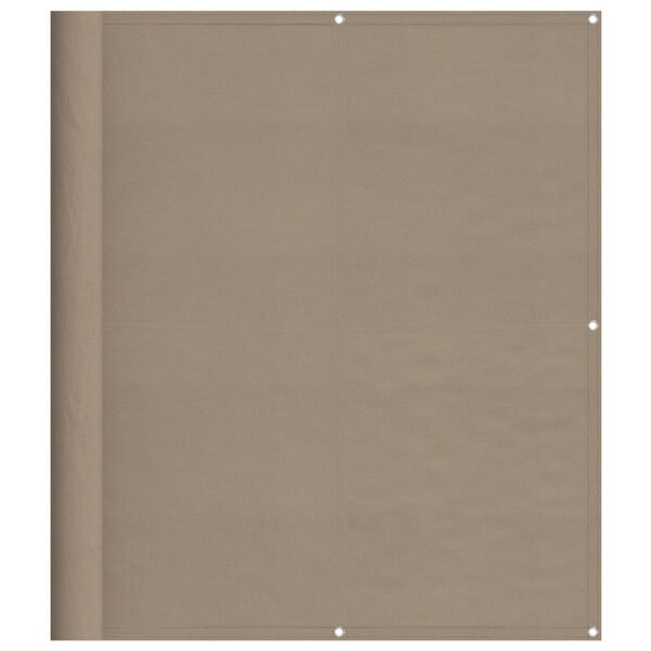 vidaXL Balkonsko platno taupe 120x800 cm 100 % poliestrski oxford