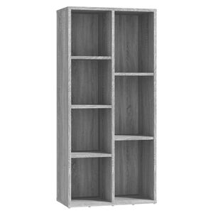 vidaXL Knjižna omara siva sonoma 50x25x106 cm