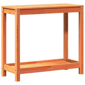 vidaXL Miza za sajenje s polico vo&scaron;čeno rjava 82,5x35x75 cm borovina