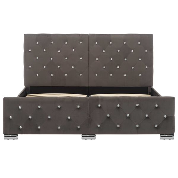 vidaXL Posteljni okvir siv žamet 140x200 cm