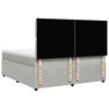 vidaXL Box spring postelja z vzmetnico svetlo siva 200x200 cm žamet