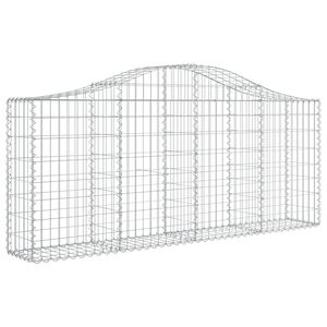 vidaXL Obokana gabonska ko&scaron;ara 200x30x80/100 cm pocinkano železo