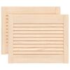 vidaXL Vrata za omarico z letvicami 2 kosa 39,5x49,4 cm trdna borovina