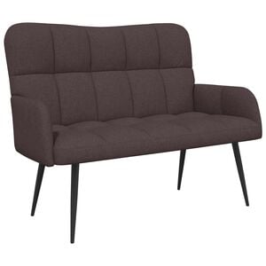 vidaXL Dvosečna zofa Temno rjava 115 x 61 x 87 cm blago
