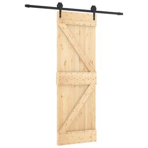 vidaXL Drsna vrata 70 x 210 cm Masiven borov les (neobdelan)