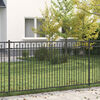 vidaXL Spike Fence Črna 200 x 150 cm Pra&scaron;no lakirano jeklo