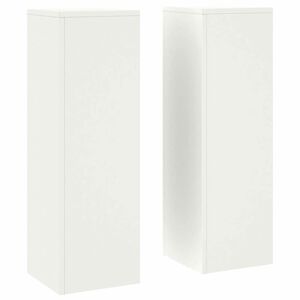 vidaXL Stojalo za rastline 2 pcs Bela 24 x 24 x 75 cm Jeklo