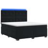 vidaXL Postelja boxspring z vzmetnico Črna 180 x 200 cm Žamet