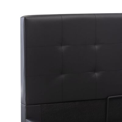 vidaXL Dvižni posteljni okvir črno umetno usnje 140x200 cm