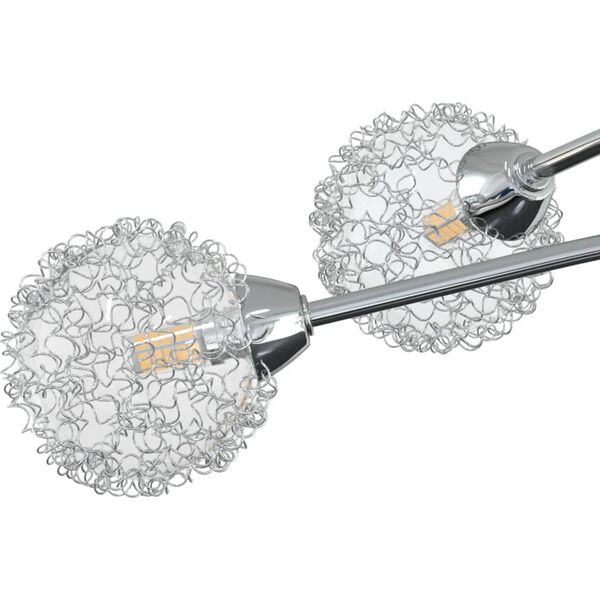 vidaXL Stropna svetilka s senčniki iz žične mreže za 5 G9 LED žarnic