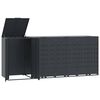 vidaXL Lopa za smetnjak za 4 smetnjake antracitna 276x79x117 cm jeklo