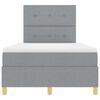 vidaXL LED Box Spring Postelja Svetlo siva 120 x 200 cm blago