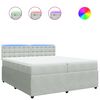 vidaXL Box spring postelja z vzmetnico svetlo siva 200x200 cm žamet