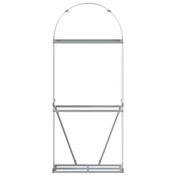 vidaXL Nosilec za polena srebrn 80x45x190 cm pocinkano jeklo