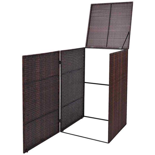 vidaXL Lopa za smetnjak Rjava 76 x 78 x 123 cm