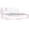 vidaXL Kovinski posteljni okvir z vzglavjem črn 200x200 cm