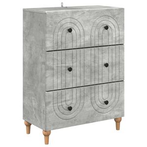 vidaXL Predalna omara Betonsko siva 66 x 34,5 x 90 cm Inženirski les