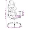vidaXL Masažni igralni stol z oporo za noge Bela in črno umetno usnje