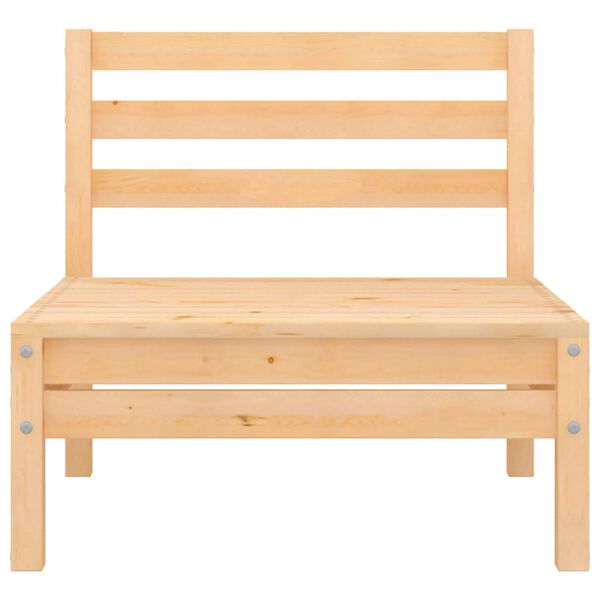 vidaXL Vrtni sredinski kavč 2 kosa trdna borovina