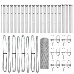 vidaXL Steber ograje. srebrna