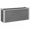 vidaXL Vrtna visoka greda Siva 100 x 30 x 22 cm WPC in aluminij