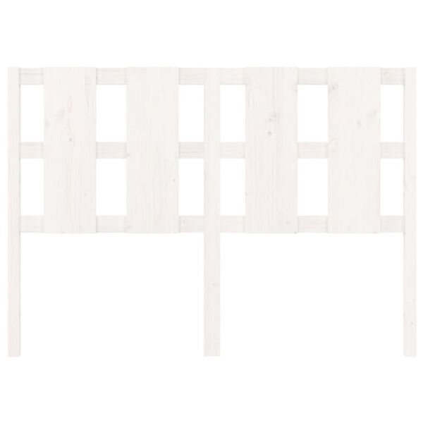 vidaXL Posteljno vzglavje belo 145,5x4x100 cm trdna borovina