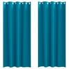 vidaXL Zavese za zatemnitev z obroči 2 kos Turkizna 225 x 140 cm