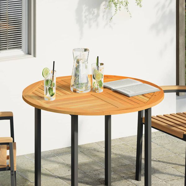 vidaXL Mizna plošča Ø90x2,2 cm okrogla trdna akacija