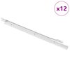 vidaXL Drsni mehanizem za predal 12 pcs Bela 450 mm Jeklo