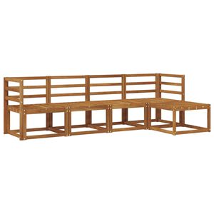 vidaXL Zunanja garnitura za sedenje 5 pcs Naravna Masiven les akacije