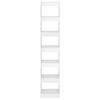 vidaXL Knjižna omara/pregrada visok sijaj bela 40x30x198 cm