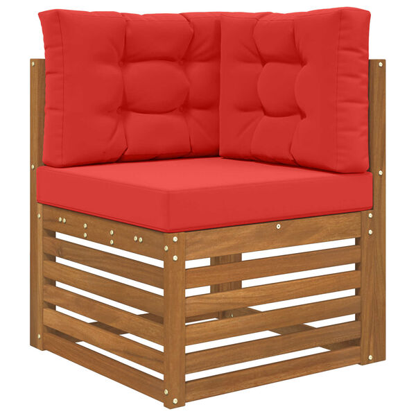 vidaXL Zunanja blazina za kavč 3 pcs Rdeča Poliester