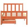 vidaXL Posteljni okvir brez vzmetnice vo&scaron;čeno rjav 75x190 cm borovina