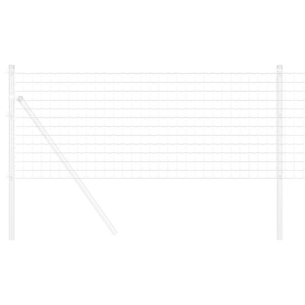 vidaXL Evropska ograja srebrna 0.4 x 10 m