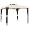 vidaXL Paviljon z dvojno streho krem 2,98x2,98 m jeklo