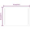 vidaXL LED kopalni&scaron;ko ogledalo 70x50 cm