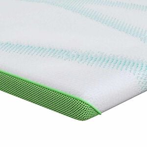 vidaXL Nadvložek Bela in zelena 80 x 200 cm Jacquard tkanina