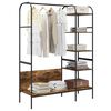 vidaXL Stojalo za oblačila s polico Rjav hrast 120 x 44 x 160 cm