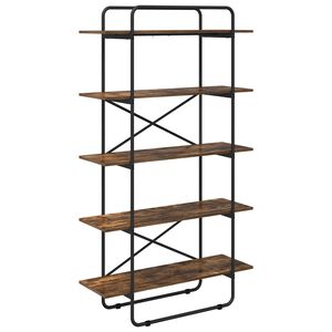 vidaXL Knjižna polica 5 ravni 100 x 35 x 175,5 cm PB Dimljen hrast