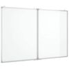 vidaXL Magnetna tabla zložljiva 120x80x1,7 cm aluminij