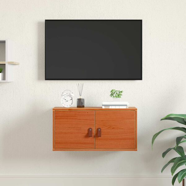 vidaXL Omarica na steni s polico z vrati Voskast rjav 60 x 30 x 30 cm