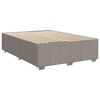 vidaXL Box spring postelja z vzmetnico taupe 140x200 cm blago