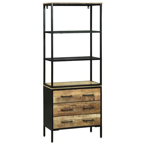 vidaXL Visok predalnik Rjava 70 x 35 x 180 cm Trden mangov les