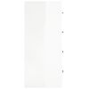 vidaXL Komoda s 4 predali 60x30,5x71 cm visok sijaj bela