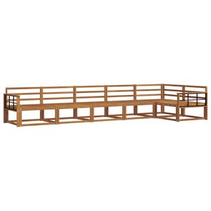 vidaXL Zunanja garnitura za sedenje 6 pcs Naravna Masiven les akacije