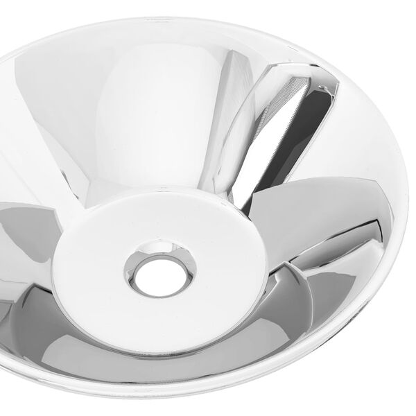 vidaXL Umivalnik keramičen 42x14 cm srebrn