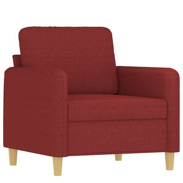 vidaXL Fotelj s stolčkom za noge vinsko rdeč 60 cm blago