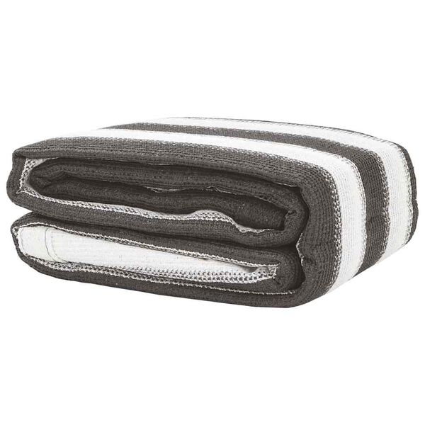 vidaXL Preproga za &scaron;otor antracitna in bela 400x700 cm HDPE