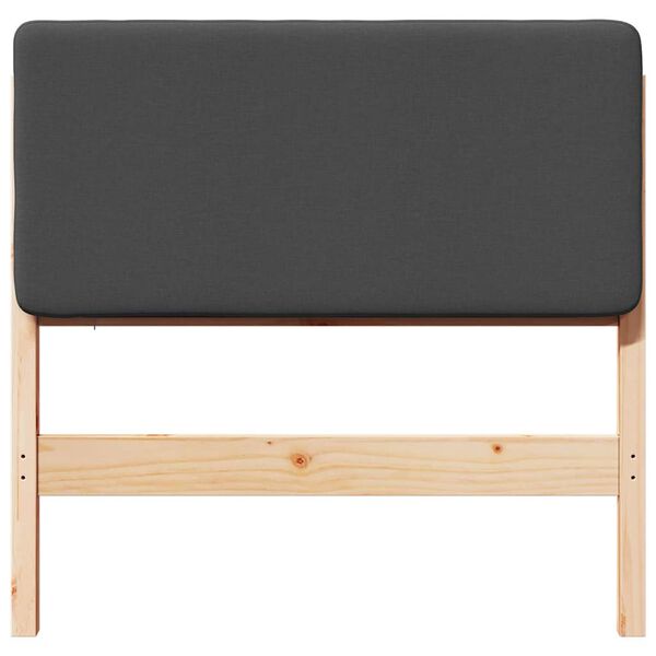 vidaXL Tapecirano vzglavje z vzglavjem Rjava in temno siva 80 cm